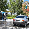 Грузовая «Газель» опрокинулась на бок после столкновения с иномаркой